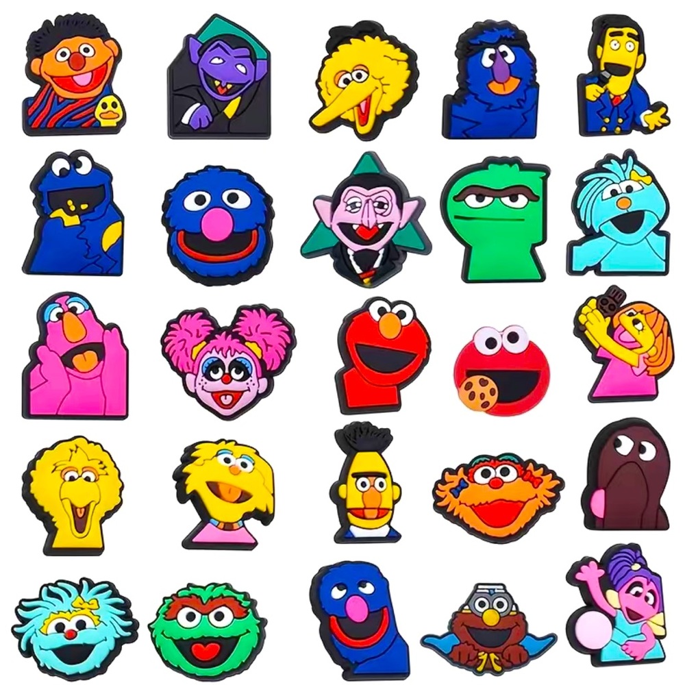 25pcs Sesame Street Croc Charms